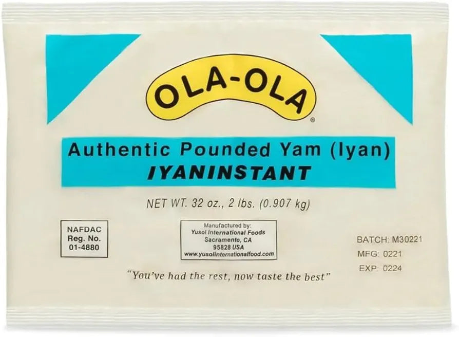 Ola Ola Authentic Pounded Yam Flour – Smooth & Stretchy Swallow with Real Yam Taste