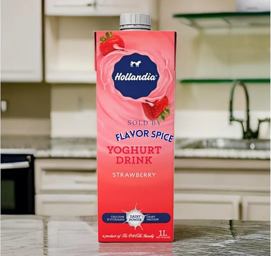 Hollandia Yoghurt Strawberry Flavor – Creamy, Probiotic-Rich Yogurt Drink – 1 L