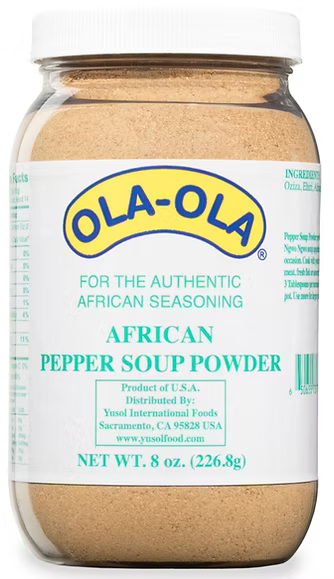 Ola-Ola African pepper soup powder aromatic, spicy blend for authentic and flavorful soups