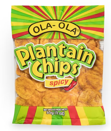 Ola-Ola plantain chips salted and spicy, crunchy snack for bold and balanced flavor