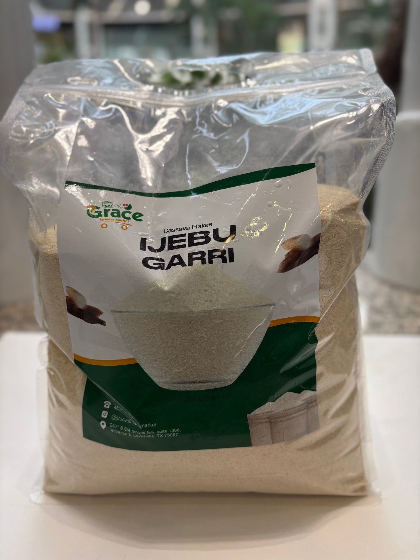 Ijebu Garri – Crunchy and Sour Fermented Cassava Flakes for Soaking & Swallow