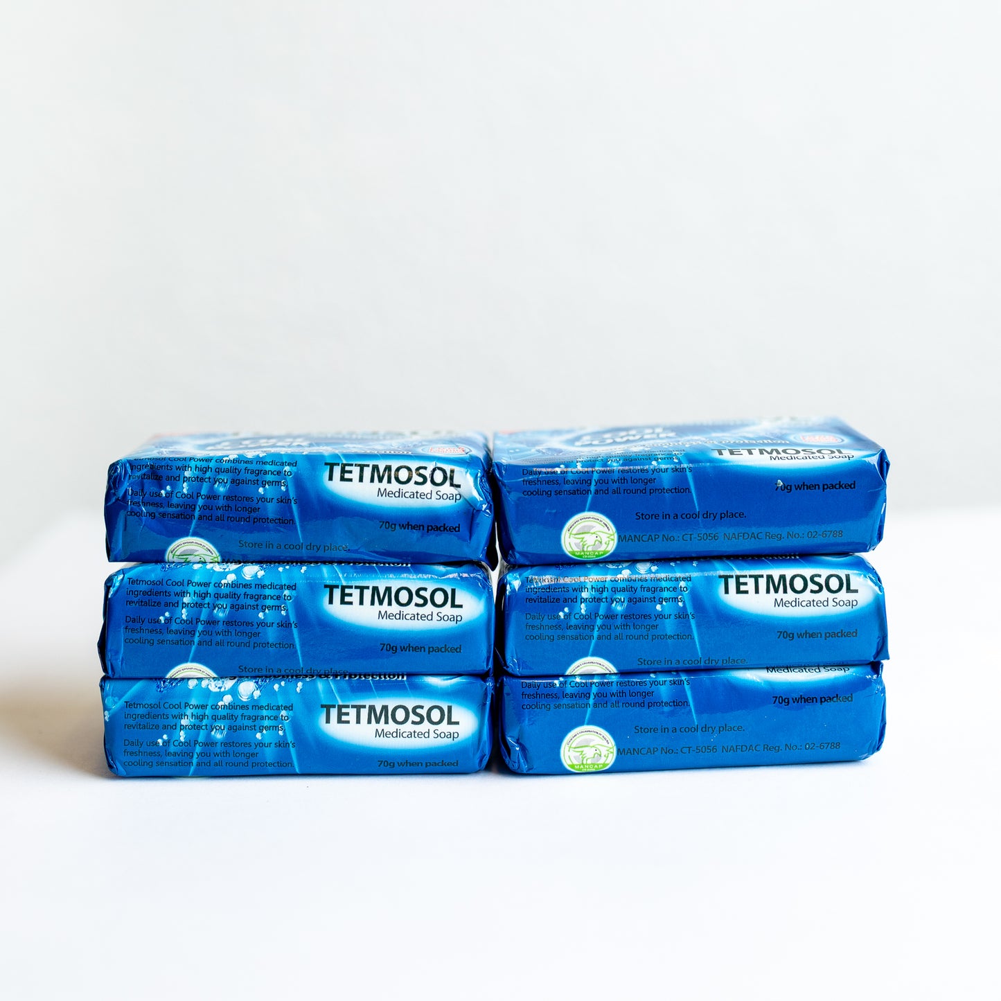 Tetmosol Medicated Soap (Cool Power) – Bar, 70g | Pack of 6