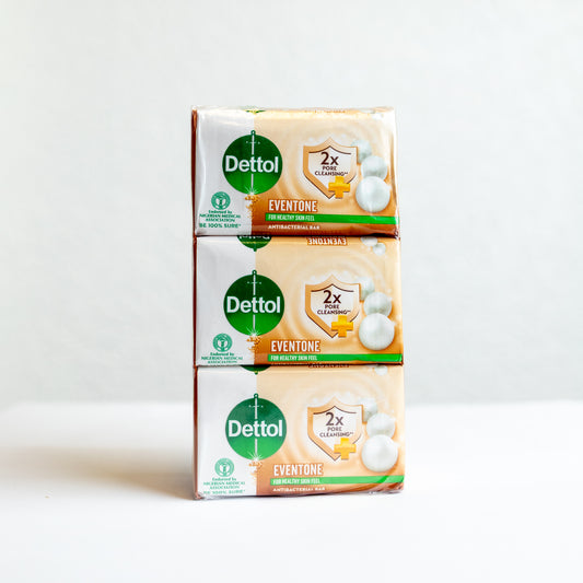 Dettol Original Soap (Eventone) – 160g Bars (Pack of 6)