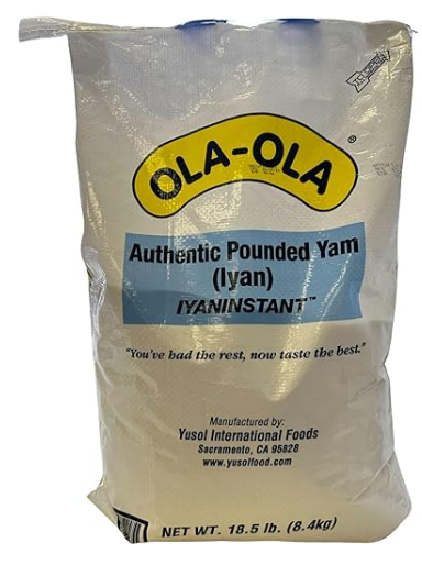 Ola Ola Authentic Pounded Yam Flour – Smooth & Stretchy Swallow with Real Yam Taste