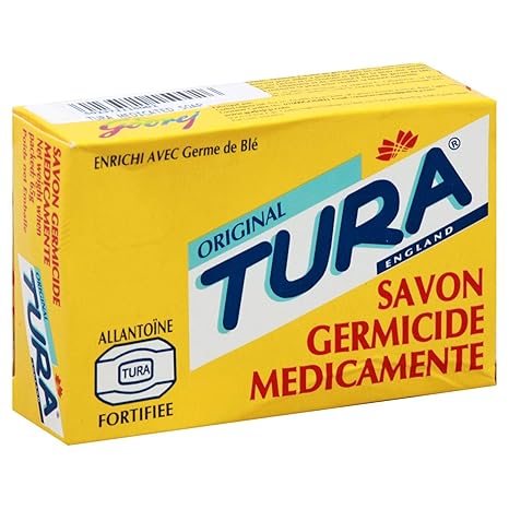 Tura Germicidal Medicated Soap – Deep-Cleansing Antibacterial Bar with Triclosan & Vitamin E