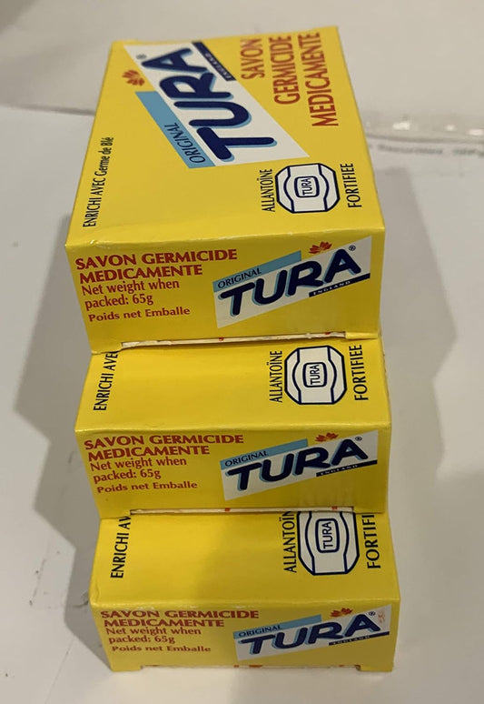 Tura Germicidal Medicated Soap – Deep-Cleansing Antibacterial Bar with Triclosan & Vitamin E
