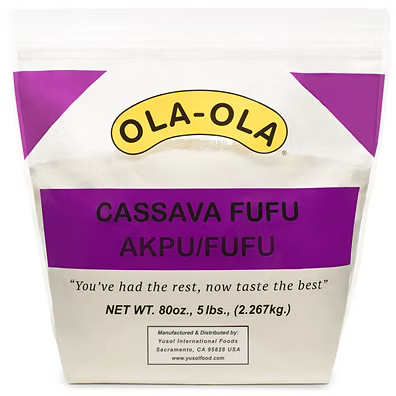 Ola-Ola cassava fufu smooth, easy-to-prepare swallow for authentic traditional meals