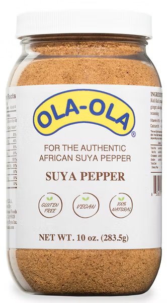 Ola-Ola suya pepper rich, spicy blend for authentic Nigerian barbecue flavor