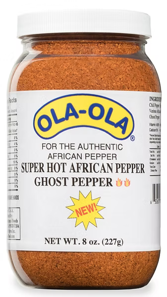 Ola-Ola super hot African ghost pepper extremely fiery, aromatic spice for intense heat and bold flavor