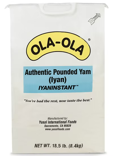 Ola-Ola pounded yam flour smooth, easy-to-prepare iyan instant for soft and stretchy swallow