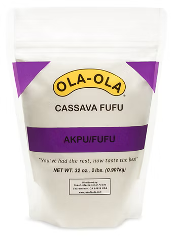 Ola-Ola cassava fufu smooth, easy-to-prepare swallow for authentic traditional meals
