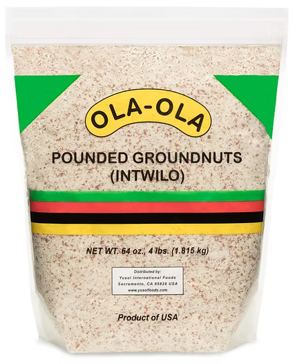 Ola-Ola pounded groundnuts rich, finely pounded intwilo for traditional soups and sauces