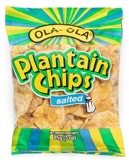 Ola-Ola plantain chips lightly salted, crispy snack for simple and satisfying munching