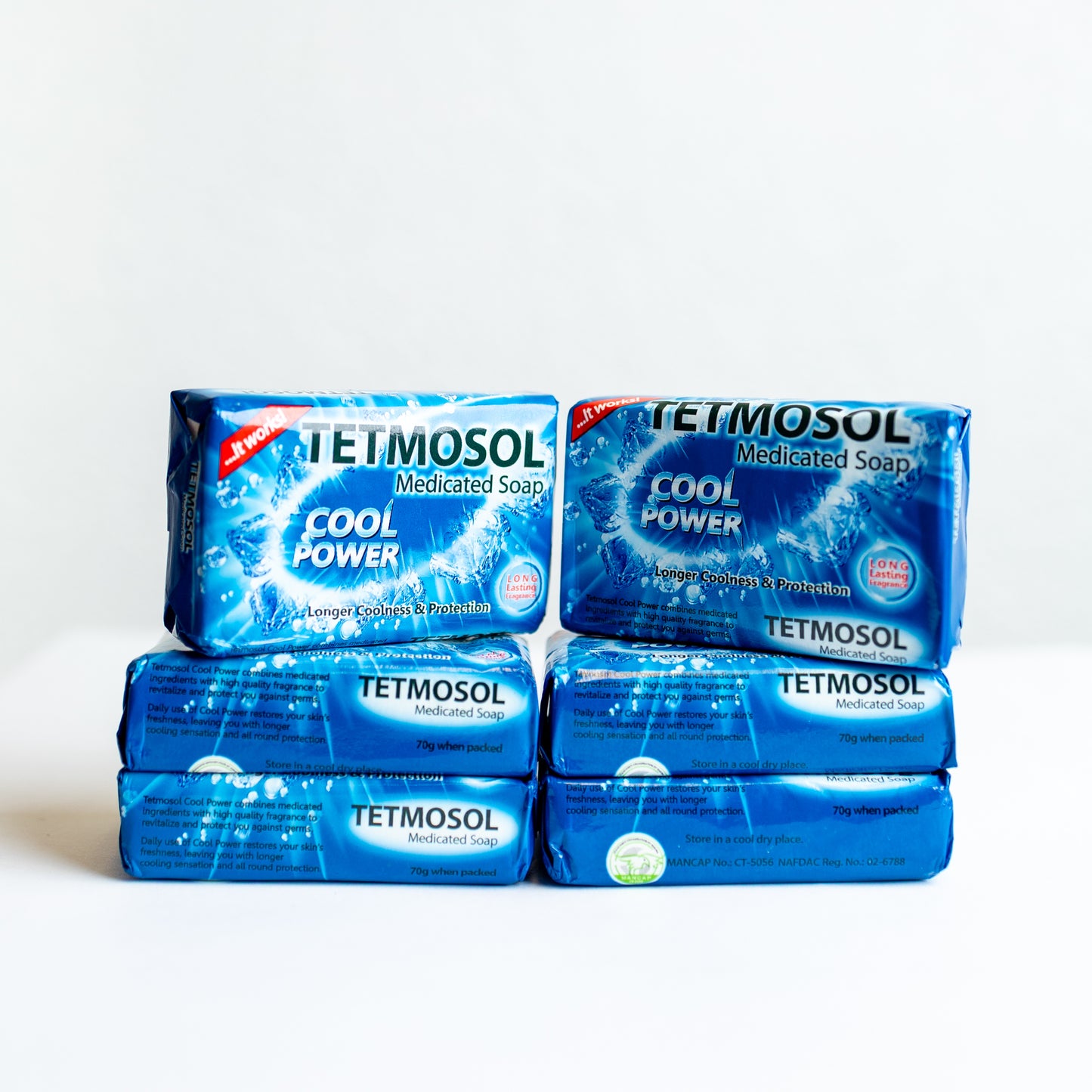 Tetmosol Medicated Soap (Cool Power) – Bar, 70g | Pack of 6