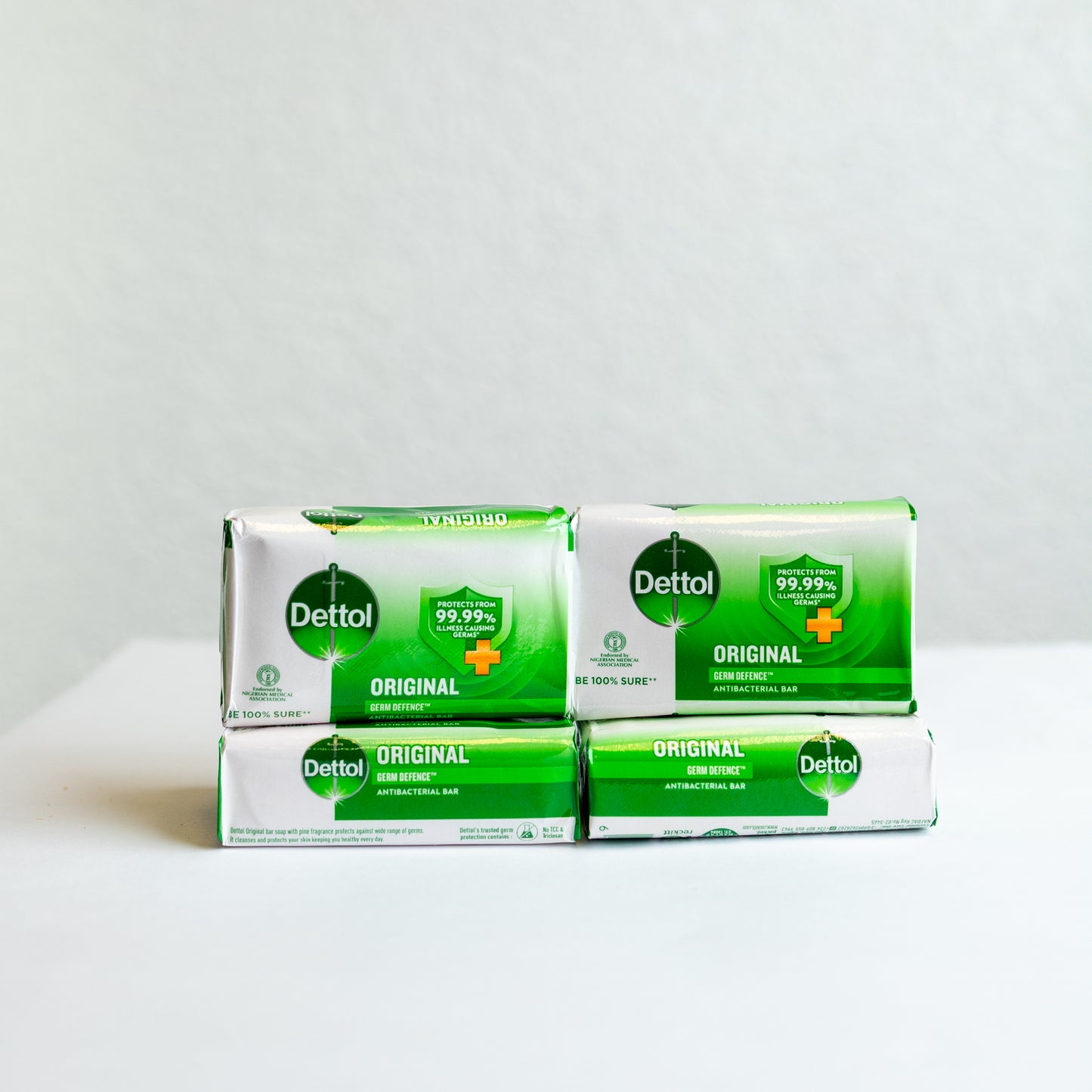 Dettol Original Soap Antibacterial Protection for Healthy Skin – 160g Bars (Pack of 4)