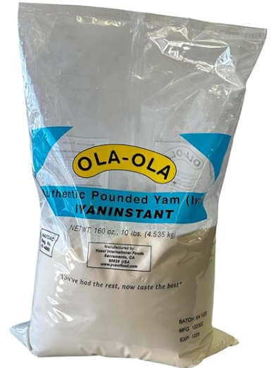 Ola Ola Authentic Pounded Yam Flour – Smooth & Stretchy Swallow with Real Yam Taste