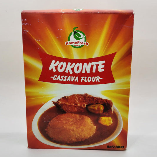 Home Fresh Kokonte Cassava Flour – Traditional Ghanaian Brown Fufu Mix for Swallow Meals