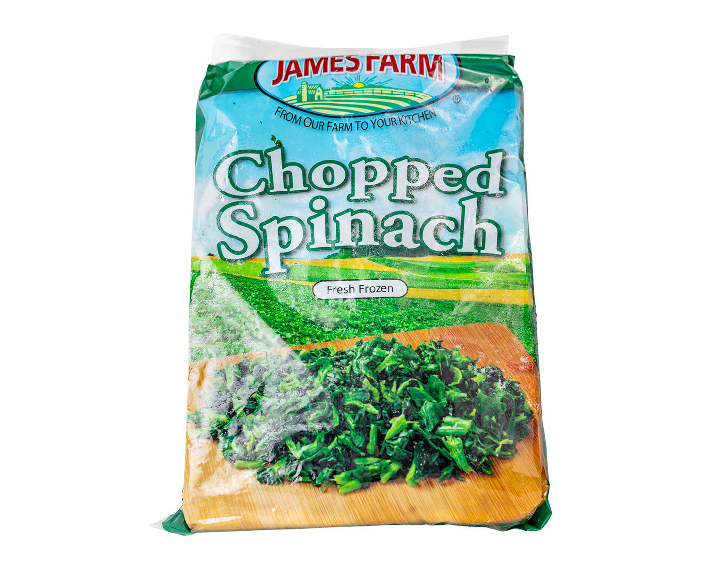 James Farm Chopped Spinach Greens Fresh & Frozen for Easy Cooking