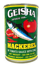 Geisha Mackerel – Mackerel in Spicy Tomato Sauce with Chili – 425g