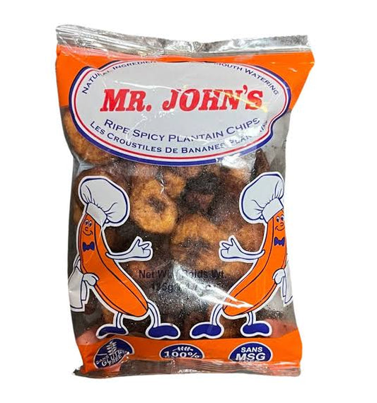 Mr. John's Ripe Spicy Plantain Chips Sweet & Crunchy Snack – 150g / 400g Pack