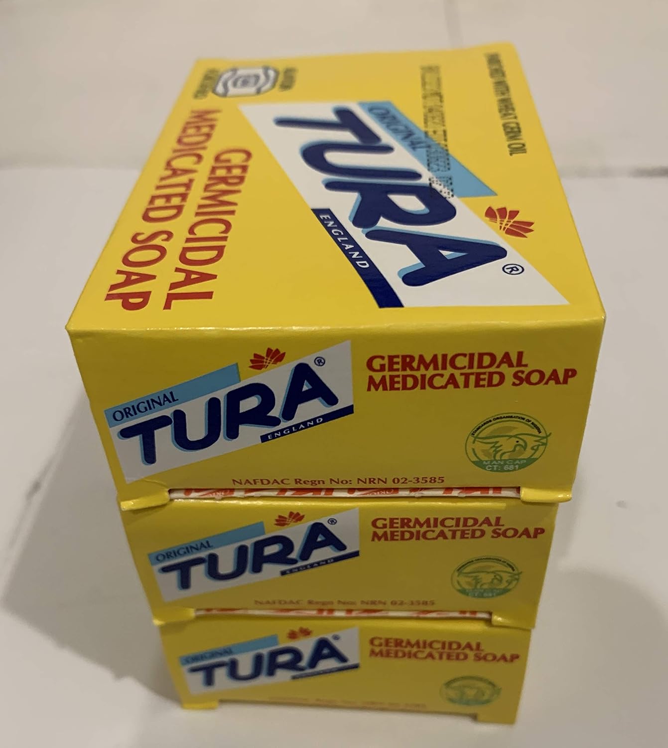 Tura Germicidal Medicated Soap – Deep-Cleansing Antibacterial Bar with Triclosan & Vitamin E